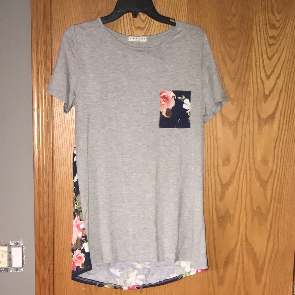Tunic length boutique top